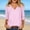 A05-Hot Pink, variant on Zysthvn Winter Women's 3/4 Sleeve Tops Casual Lightweight Striped Womens T Shirt Loose Fit V Neck Tops
