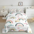 thumbnail image 1 of YST Rainbow Comforter Set Colorful Stripes Bedding Set Multicolor Comforter Cartoon Style Quilted Duvet Set for Kids Boys Girls Microfiber Full, 1 of 5
