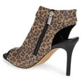 thumbnail image 4 of YDN Women Chic Peep Toe Stiletto High Heel Short Booties Cutout Slingback Side Zippers Sandals Walking Shoes Size 5 Leopard, 4 of 4