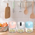 thumbnail image 1 of Cortadora eléctrica de ajo y procesador de alimentos - capacidad de 250ML, recargables USB, cuchillas de acero inoxidable para picar verduras, carne y pimientos, 1 of 6