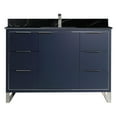 thumbnail image 2 of Fine Fixtures Opulence Collection 48 in. W x 20 in. D x 33 in. H Bathroom Vanity in Navy Blue with Black Marble Sintered Stone Sink - Chrome hardware, 2 of 6