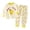Yellow, variant on Girls Clothes Long Sleeve Dinosaur Ice Print Top and Pants Cotton Loungewear Set Girls Spring Outfits Yellow 6-12 Months