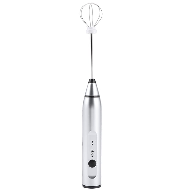 Rechargeable Milk Frother Electric Coffee Mixer Handheld Egg Beater with 3 Speed Settings Universal USB Interface Easy Installation