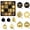 Black Gold, variant on 44 Pcs Christmas Ball Ornaments, Shatter-Resistant Plastic Xmas Tree Decorations with Balls and Stars for Wreath, Garland, Home and Party, Multicolor