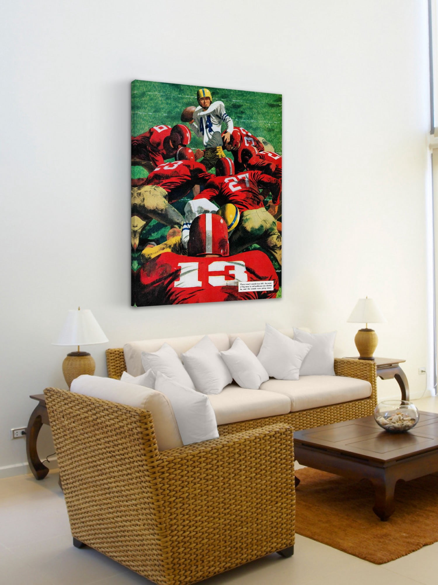 Marmont Hill Touchdown Play by Fred Ludekens Painting Print on Canvas