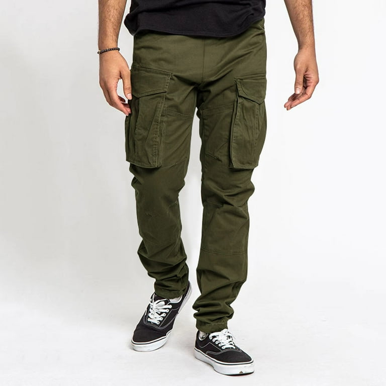 Men s Cargo Pants Relaxed Mens Wild Cargo Pants Fit Sport Pants Jogger Work Pant for Men Construction Sweatpants Drawstring Outdoor Trousers Work Pants Straight with Pockets Walmart