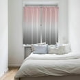 thumbnail image 4 of Kitchen Curtain 2 Panels Curtains 63 Inch Length, Ombre, Curtains Rod Pocket Curtains Window Drapes Treatment Window Cafe Curtains Gradient Pink and Grey, 4 of 5