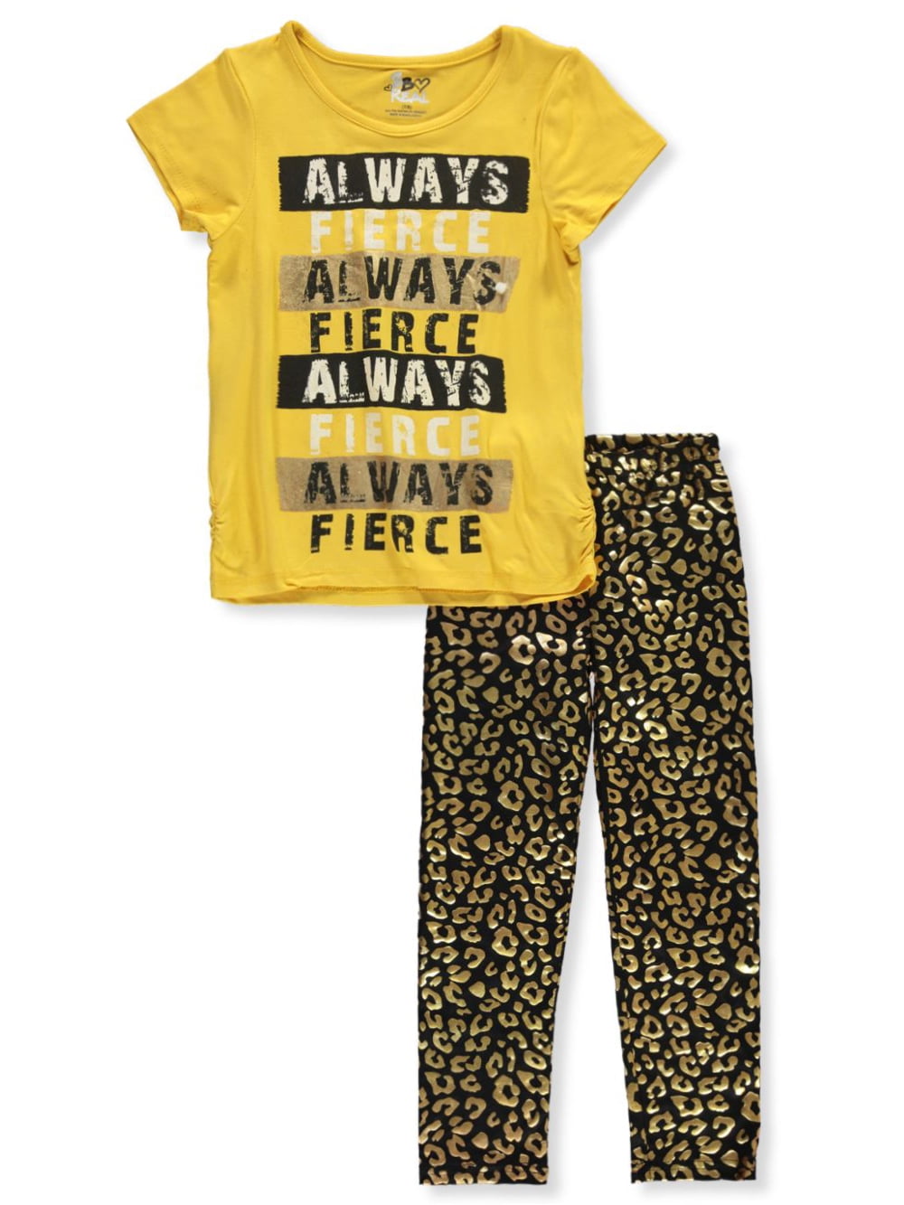 2 Be Real Girls' 2Piece Leggings Set Outfit black multi, 14 16