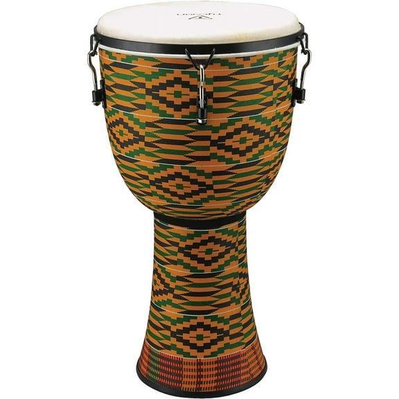 Tycoon Percussion 12 Fiberglass Key Tuned Djembe - Kente - TFJ-10K