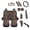 Boho Mandala Blossom, variant on Psesaysky 14 Piece Black Cat Car Seat Cover Full Set Universal Lightning Auto Interior with Steering Wheel Cover Seats Belt Pads Gear Shift Handbrake Cover Keychain Car Accessory Cup Mats