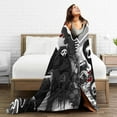 thumbnail image 6 of Ghost-Face Blanket Scary Movie Anti-Pilling Throw Blanket Plush Blanket Lightweight & Ultra-Soft, Warm & Comfy Flannel Fleece Blanket for Couch, Bed, Sofa, 60x80, 6 of 6