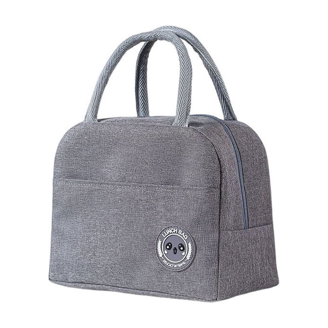 Billuyoard Fiambrera para niños y adultos, bolsa de transporte, bolso de transporte, contenedor de organización, bolsas térmicas para almuerzos Almacenamiento y organización del hogar Gris
