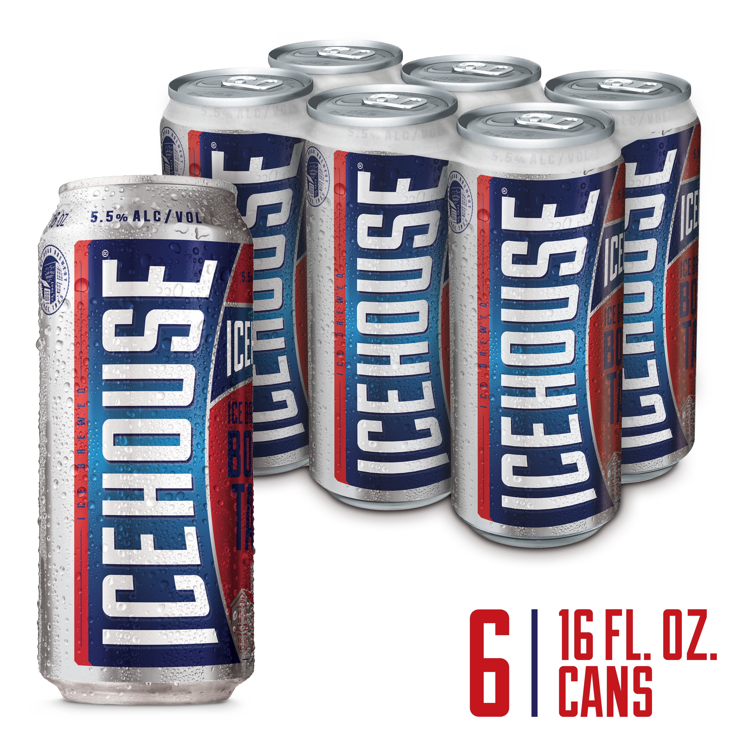 Icehouse Beer, American Lager, 6 Pack Beer, 16 fl. oz. Cans, 5.5 ABV