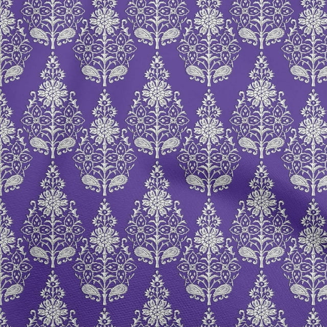 oneOone Polyester Spandex Dark Purple Fabric Block Craft Projects Decor Fabric Printed By The Yard 56 Inch Wide-W0