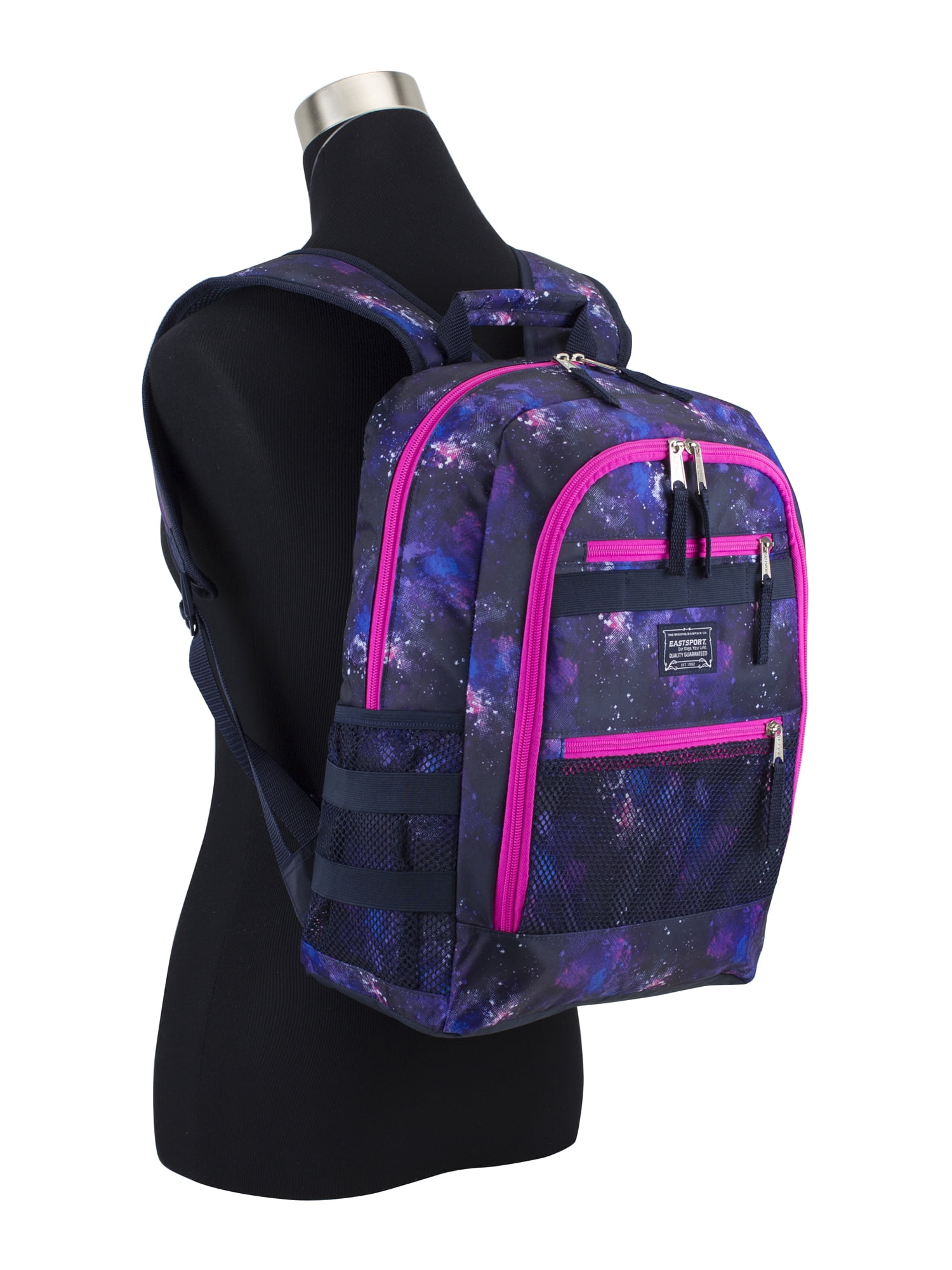 Eastsport Unisex 3-Piece Combo Backpack with Lunch Box and Pouch, Galaxy