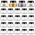 thumbnail image 1 of Tessco 24 Pack Plastic Jars with Lids Labels Empty Clear Plastic Jars Round Refillable Cosmetic Containers Body Butter Containers Bulk Sugar Scrub Bottle for Make Up(8 oz,Clear), 1 of 7