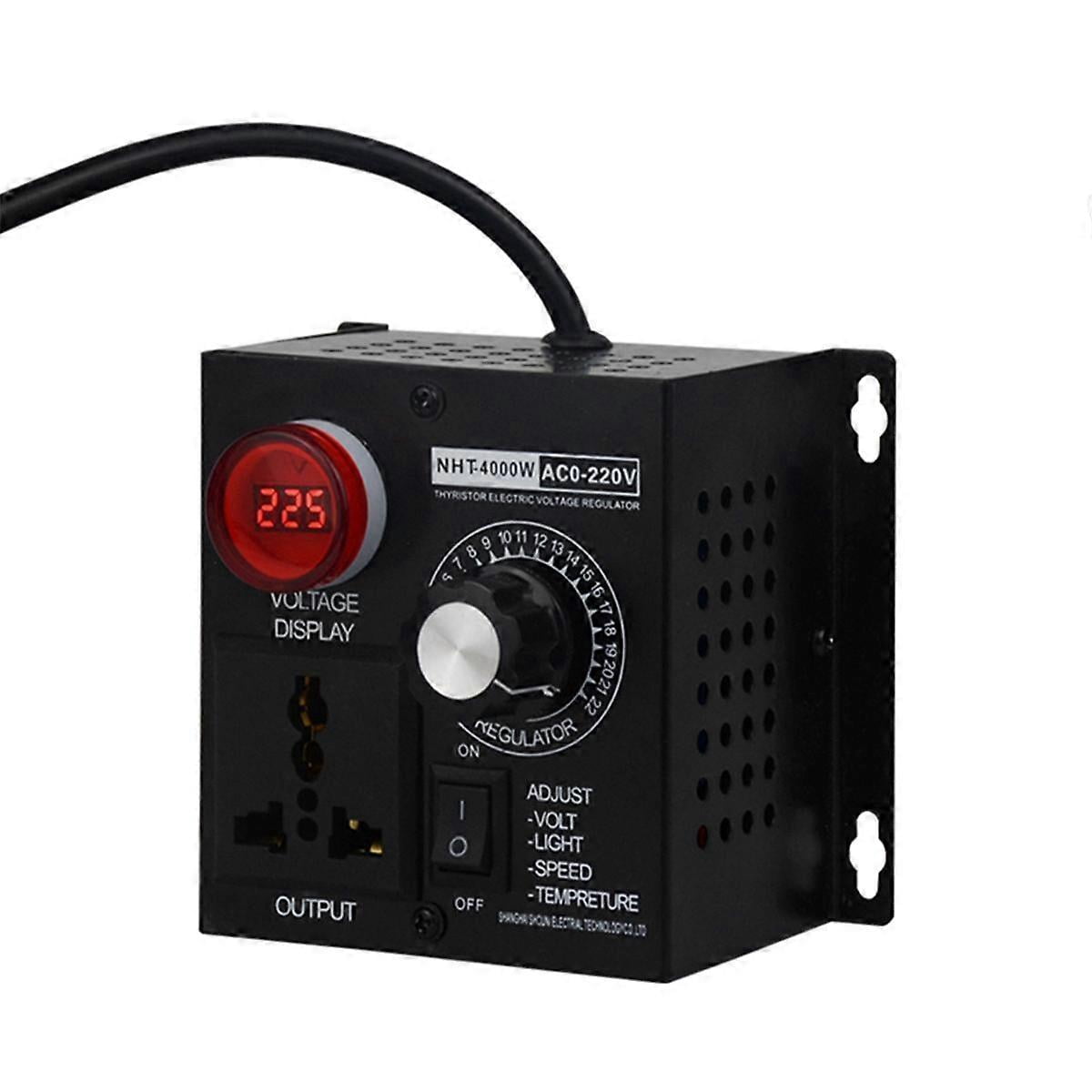 4000W Voltage Regulator Portable Speed Adjustable Voltage Regulator ...