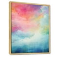 thumbnail image 2 of Designart "Northern Lights In Watercolor III" Northern Lights Floater Framed Wall Art Living Room, 2 of 5