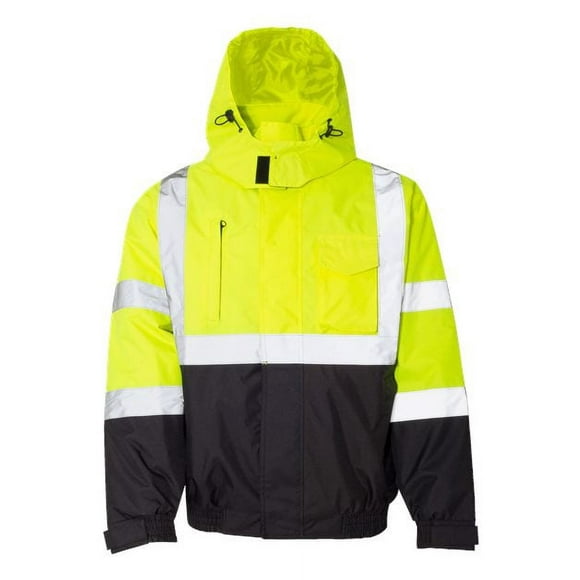 ML Kishigo - Chaqueta bomber económica de alta visibilidad para hombre, clase 3, lima, grande, ML Kishigo JS121-122