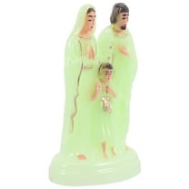 HOMEMAXS Light Green Plastic Holy Statue for Decor Retro and Delicate Church Desktop Decor 6.5 inches