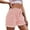 Pink, variant on FLMEI Women's Denim Shorts High Waisted Short Jeans Drawstring Elastic Waist Summer Cowboy Short Pants for Womens S-XXL