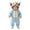 Blue-a, variant on Cozy Flannel Romper Jumpsuit For Boys Winter Animal Pajamas Piece Sleepwear Toddler Casual Home Outfit, Blue-c, 19-24 Months