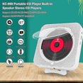 thumbnail image 5 of Portable Cd Player Bluetooth Speaker Stereo Cd Players Led Screen Wall Mountable Cd Music Player With Ir Remote Control Fm Radio, 5 of 5