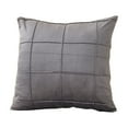 thumbnail image 2 of PATLOLLAV Gray Couch Throw Pillow Covers,Cushion Pillow Case,18x18 Inch Line Stripes Pattern Brush Cloth Pillow Covers for Sofa Living Room Velvet Pillow Cases, 2 of 5