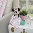 thumbnail image 4 of Disney Minnie Mouse White, Pink, and Aqua Lovey Security Blanket, 4 of 5