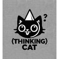 thumbnail image 4 of Thinking Cat Youth Heather Gray Crew Neck Short Sleeve Tee-XS, 4 of 4