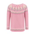 thumbnail image 6 of Bovemsi Womens Sweaters Cozy Women's Knitted Print Retro Sweater Casual Crewneck Long Sleeve Lightweight Cropped Pullover Business Casual Sweaters, 6 of 8