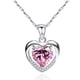 thumbnail image 3 of Collar de corazón azul marino para mujer, estilo coreano, colgante de corazón ligero de lujo, cadena de clavícula sencilla y elegante, 3 of 5