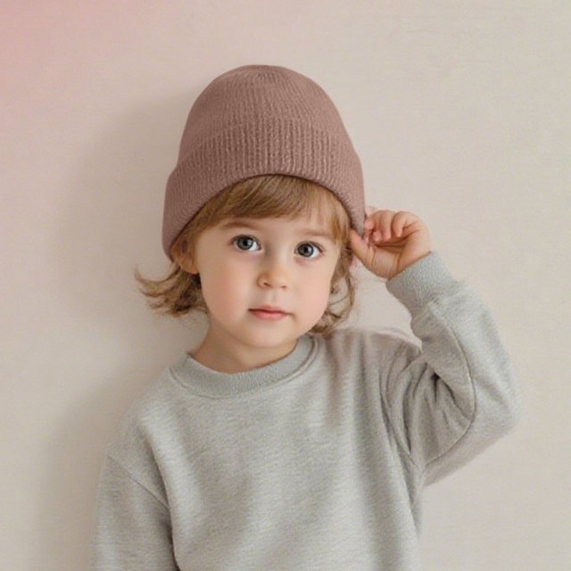 YUNAFFT Bonnet Tricoté Uni pour Enfants, Chaud, Décontracté, Style Classique Simple
