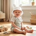 thumbnail image 4 of Kids Bucket Hat Kids Girls White Cotton Sun Hat Lightweight Breathable Outdoor with Adjustable Chin Strap,Size Free Size, 4 of 6