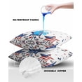 thumbnail image 4 of Outdoor Pillow Covers Throws 4th of July USA Flag Star on White,Waterproof Pillow Cases Pack of 2 Red Stripe Love Hearts,Durable Cushion Cover Pillowcase for Patio Balcony Couch Garden, 4 of 7