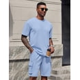 thumbnail image 3 of COOFANDY Mens Short Sets 2 Piece Outfits Summer Casual T Shirts and Shorts Set with Cargo Pockets Athletic Tracksuit, 3 of 6