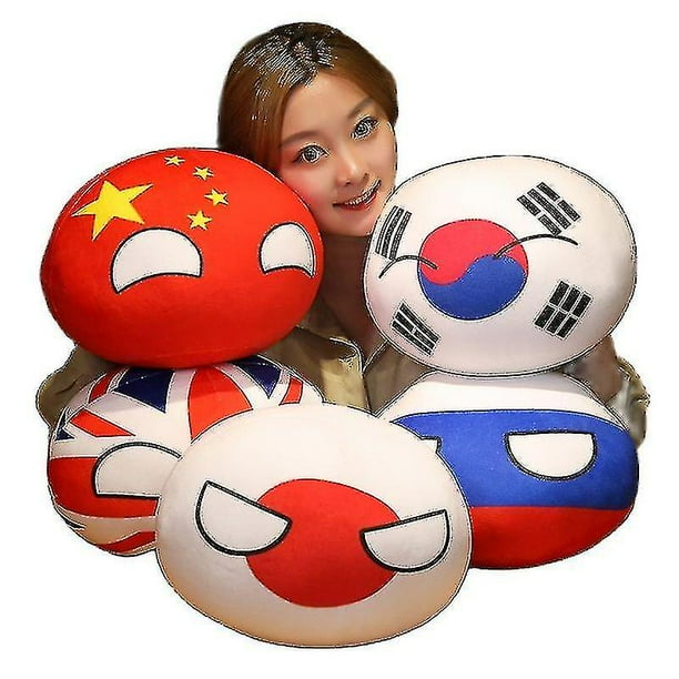 10-30 cm lindo Polonia bola peluche suave Anime país bola felpa almohada Cosplay bandera de los niños regalo mejor regalo