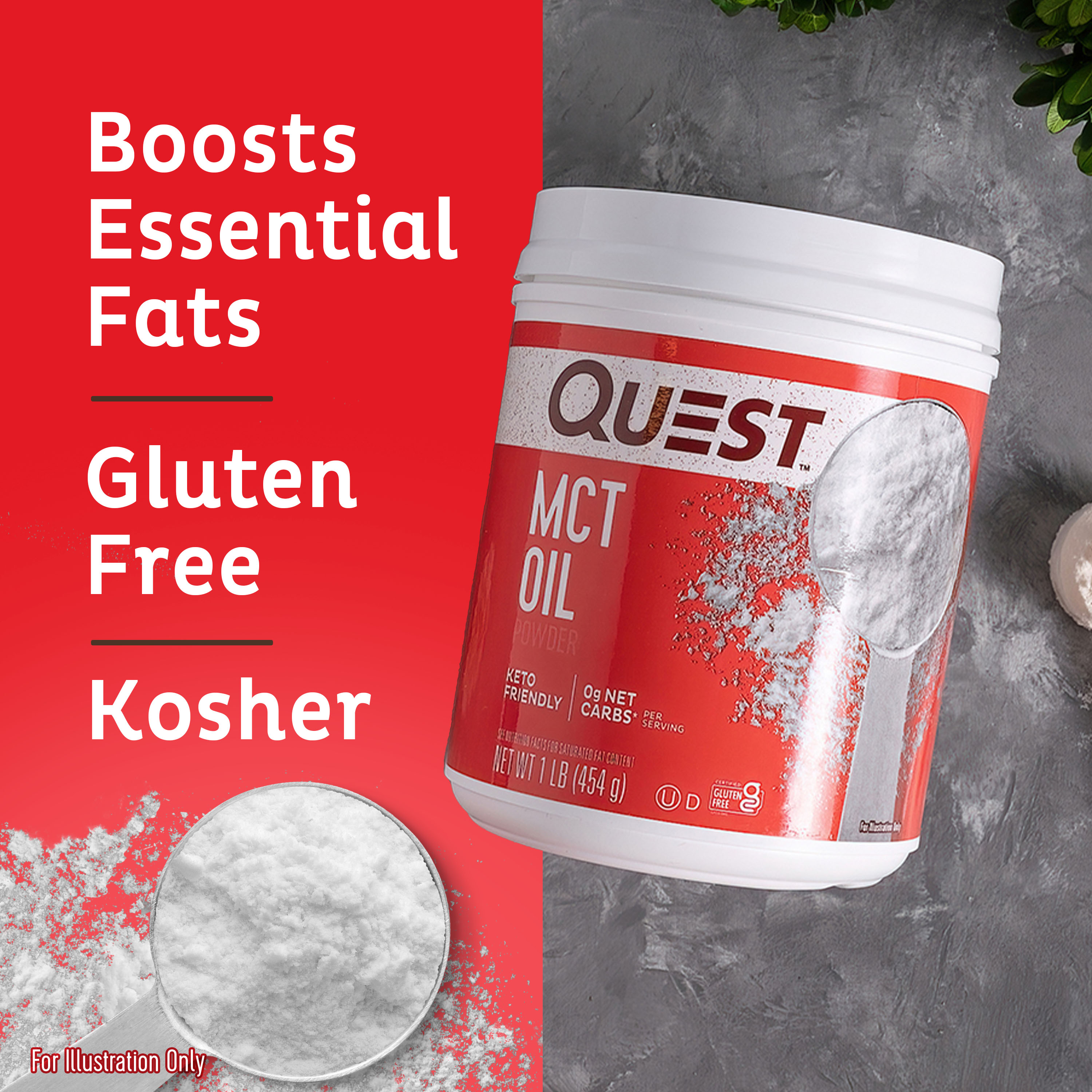 Quest Nutrition MCT Powder Oil, Unflavored, 1lb