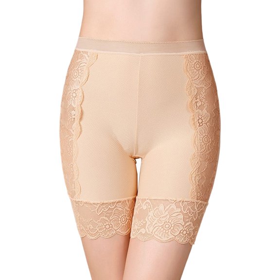 huanledash Women Safty Pants Stretchy See-through Mesh Patchwork High Waist Tummy Control Safty Shorts Female Clothes