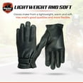 thumbnail image 5 of Daniel Smart Men’s Leather Gloves – Aniline Cowhide Leather Motorcycle Glove with padded palm and Touch Screen Finger Tip, 5 of 7