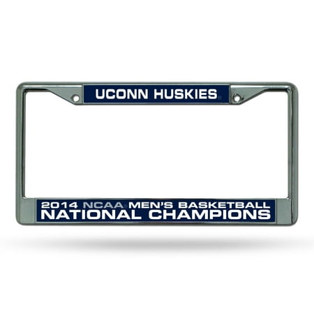 UCONN Huskies 2014 NCAA Mens Basketball Champions Chrome Laser Cut License Frame - University of
