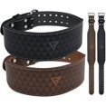 thumbnail image 1 of RDX Weight Lifting Belt Nappa Leather, 4” Padded Lumbar Back Support, 11 Adjustable Holes, Bodybuilding Functional Training, Powerlifting Deadlifts Workout Squats Exercise, Home Gym Fitness Equipment, 1 of 6