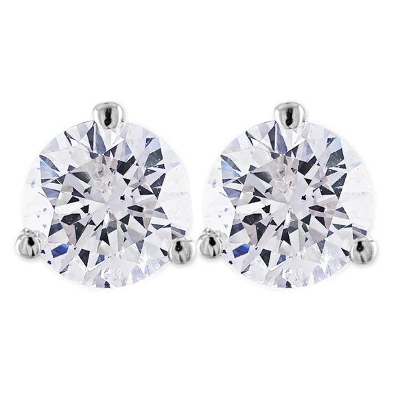 G/VS 1.50 cttw Diamond Martini Studs 14k White Gold Lab Grown Earrings Womens