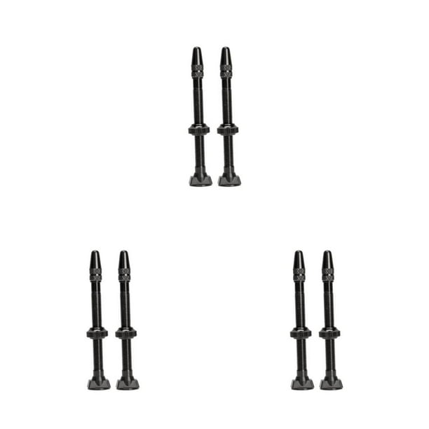 Soidarity 2 piezas 60mm válvula de neumático sin cámara montaña 12,8mm válvulas de neumático base negro Type1 NO1