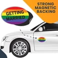 thumbnail image 7 of Magnet Me Up LGBT Getting Married Oval Magnet Decal, 4x6 In, Vinyl Automotive Magnet, 7 of 7