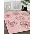 thumbnail image 3 of Ahgly Company Machine Washable Indoor Rectangle Transitional Pink Bubble Gum Pink Area Rugs, 5' x 7', 3 of 7