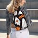 thumbnail image 5 of Disketp Halloween Ghosts And Pumpkins print Canvas Backpack Lightweight Travel Daypack Student Rucksack Laptop Backpack-, 5 of 5