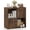 Brown, variant on Costway 4-Cube Bookcase with Dual Anti-Tipping Kits & 2 Cabinets Storage Organizer White
