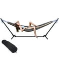 thumbnail image 7 of Sorbus Two Person Adjustable Hammock Bed with Steel Stand, Desert-Brown Blue, 7 of 7