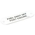 thumbnail image 3 of Carver Boat Label Tag 7160922 | Fuel Shut Off Port Engine White Plastic, 3 of 5